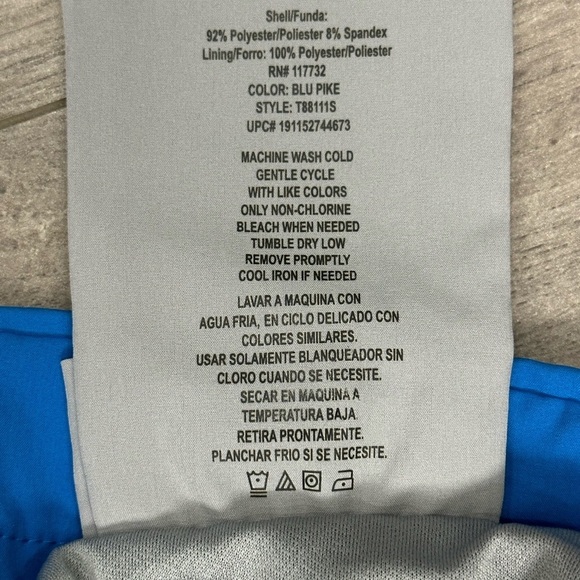 Men's Zeroxposur Medium 32 - 34 Swim Drawstring Shorts Trunks Stripes Blue Fern - Picture 10 of 10